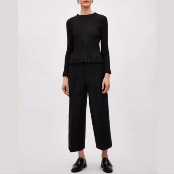 COS Black Fitted Ruffled Blouse - Picture 6 of 8